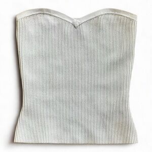 Aritzia | Babaton Cream Ribbed Bustier Tube Top